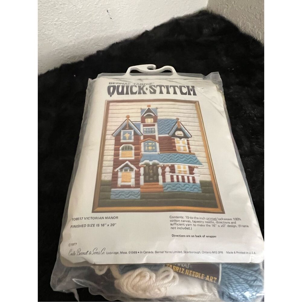 Victorian Manor Printed Canvas Stitch 16 X 20 Inch Bernat Tabriz Bag